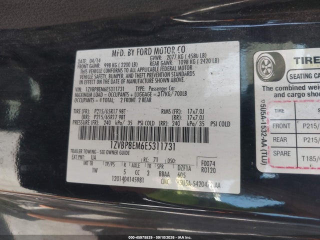 Ford Mustang V6 2014 1ZVBP8EM6E5311731 Image 9