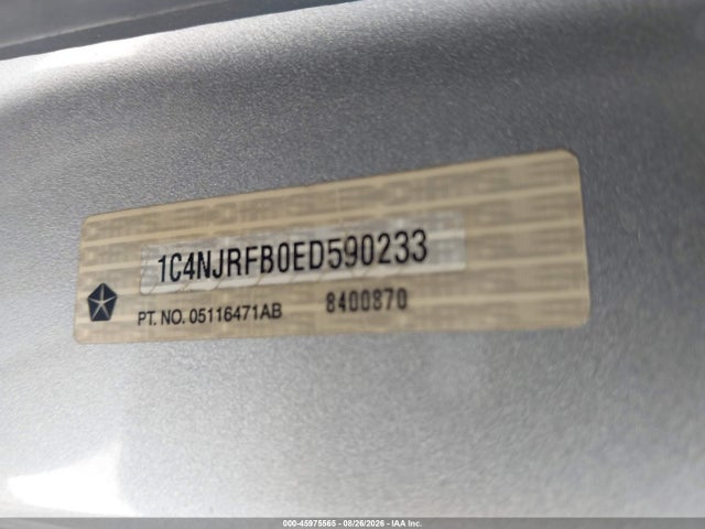 2014 Jeep Patriot Latitude მანქანა იყიდება აუქციონზე, vin: 1C4NJRFB0ED590233, აუქციონის ნომერი: 45975565