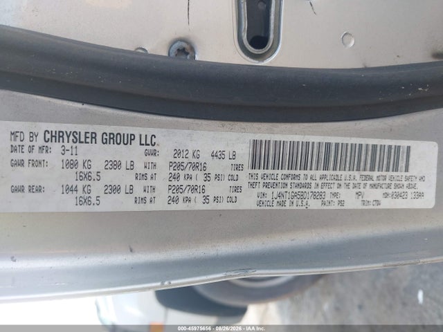 Aukcja sprzedaży 2011 Jeep Patriot Sport, vin: 1J4NT1GA5BD178283, numer aukcji: 45975656