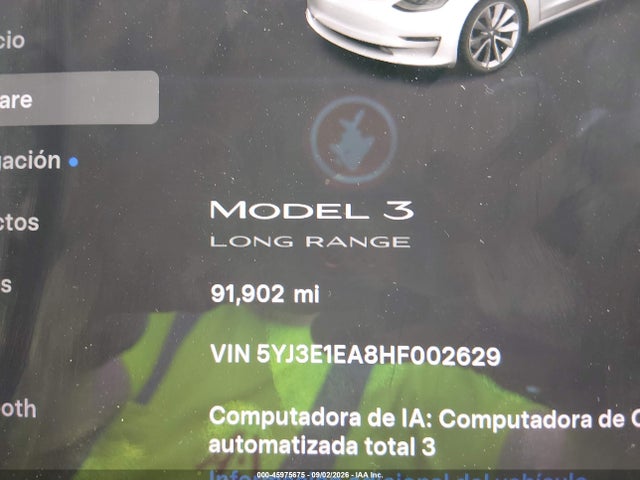Продаж на аукціоні авто 2017 Tesla Model 3 Long Range/standard, vin: 5YJ3E1EA8HF002629, номер лоту: 45975675