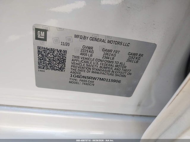 Продаж на аукціоні авто 2021 Cadillac Ct5 Premium Luxury, vin: 1G6DN5RW7M0115906, номер лоту: 45975718