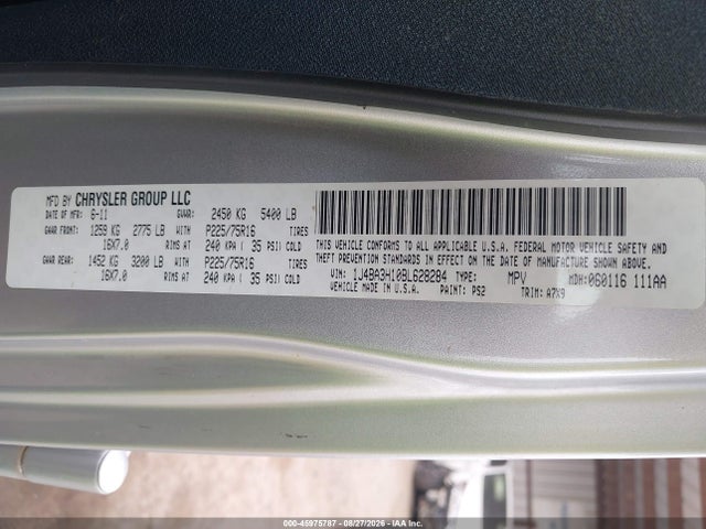 Aukcja sprzedaży 2011 Jeep Wrangler Unlimited Sport, vin: 1J4BA3H10BL628284, numer aukcji: 45975787