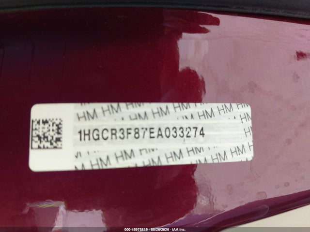 Honda ACCORD EXL 2014 1HGCR3F87EA033274 Image 9
