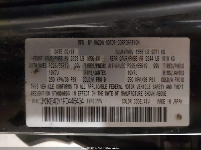 Aukcja sprzedaży 2015 Mazda Cx-5 Grand Touring, vin: JM3KE4DY1F0446434, numer aukcji: 45975822