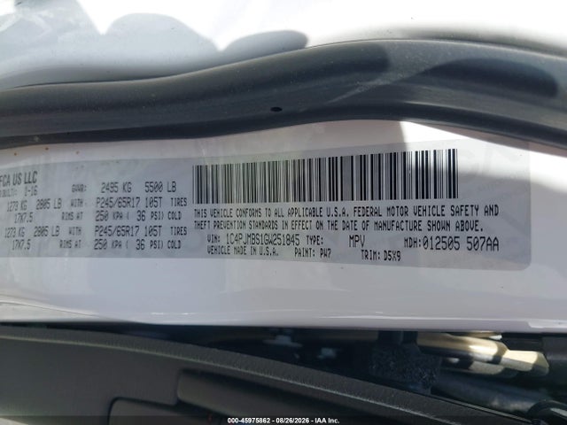 Продажа на аукционе авто 2016 Jeep Cherokee Trailhawk, vin: 1C4PJMBS1GW251845, номер лота: 45975862