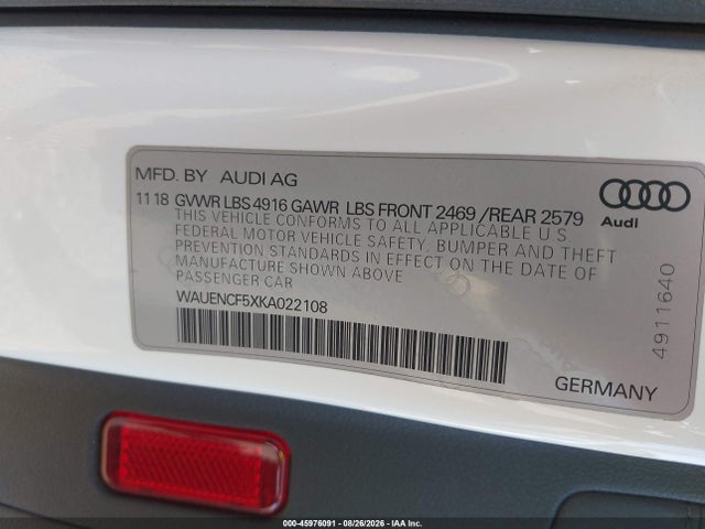 Audi A5 45 Premium 2019 WAUENCF5XKA022108 Image 9