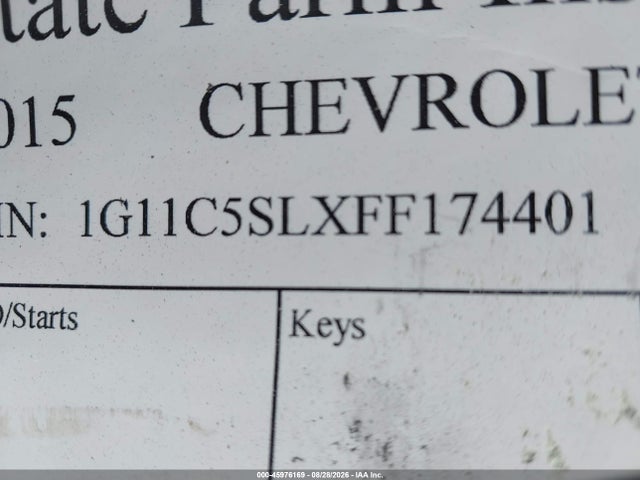 1G11C5SLXFF174401 Chevrolet MALIBU 1LT