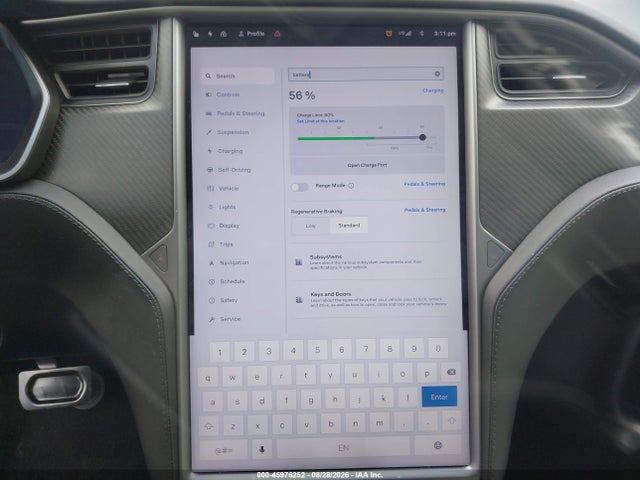 45976252 :رقم المزاد ، 5YJSA1E24JF261365 vin ، 2018 Tesla Model S 100d/75d/p100d مزاد بيع