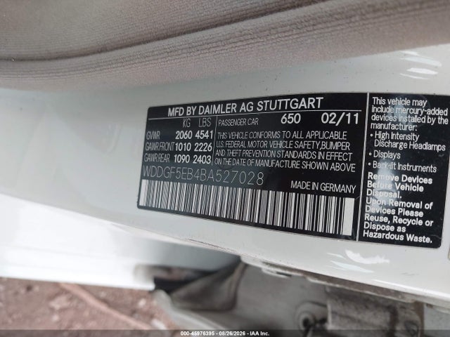 Продажа на аукционе авто 2011 Mercedes-benz C 300 Luxury/sport, vin: WDDGF5EB4BA527028, номер лота: 45976395