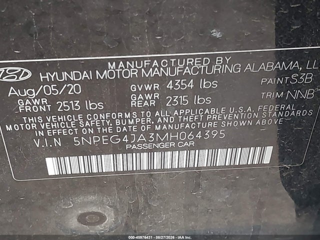 Hyundai SONATA SE 2021 5NPEG4JA3MH064395 Image 9