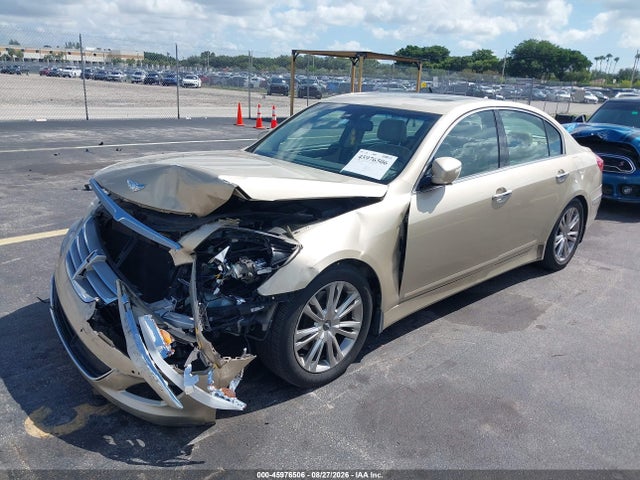 2012 Hyundai Genesis 3.8 მანქანა იყიდება აუქციონზე, vin: KMHGC4DDXCU199688, აუქციონის ნომერი: 45976506