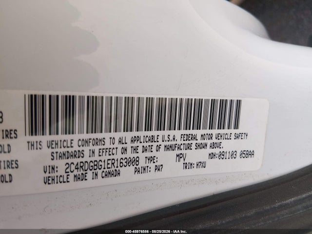 Dodge Grand Caravan American Value Pkg 2014 2C4RDGBG1ER163008 Image 9