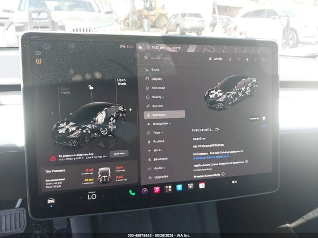 45976642 :رقم المزاد ، 5YJ3E1EA6PF384285 vin ، 2023 Tesla Model 3 Rear-wheel Drive مزاد بيع
