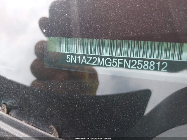 Продажа на аукционе авто 2015 Nissan Murano Sl, vin: 5N1AZ2MG5FN258812, номер лота: 45976776
