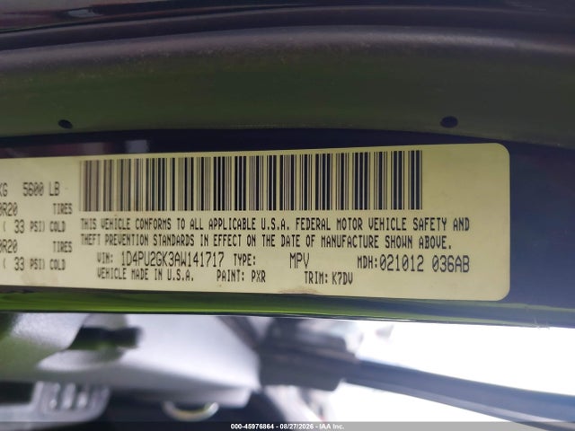 Продажа на аукционе авто 2010 Dodge Nitro Se, vin: 1D4PU2GK3AW141717, номер лота: 45976864