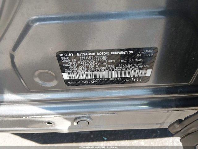 Mitsubishi Outlander Se 2.4 2020 JA4AD3A34LJ000188 Image 9
