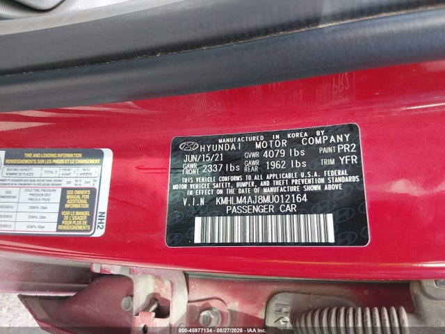 Продаж на аукціоні авто 2021 Hyundai Elantra Hybrid Blue, vin: KMHLM4AJ8MU012164, номер лоту: 45977134