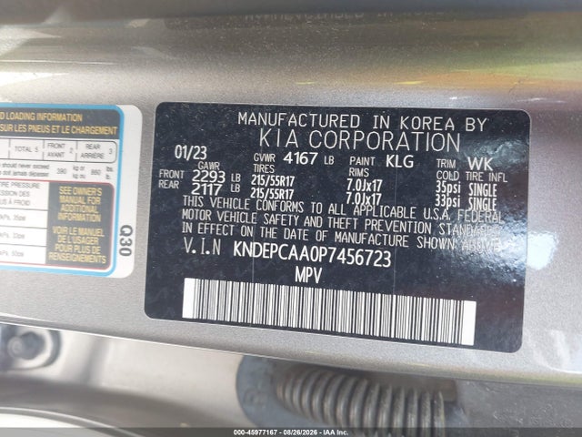 Продажа на аукционе авто 2023 Kia Seltos Lx, vin: KNDEPCAA0P7456723, номер лота: 45977167