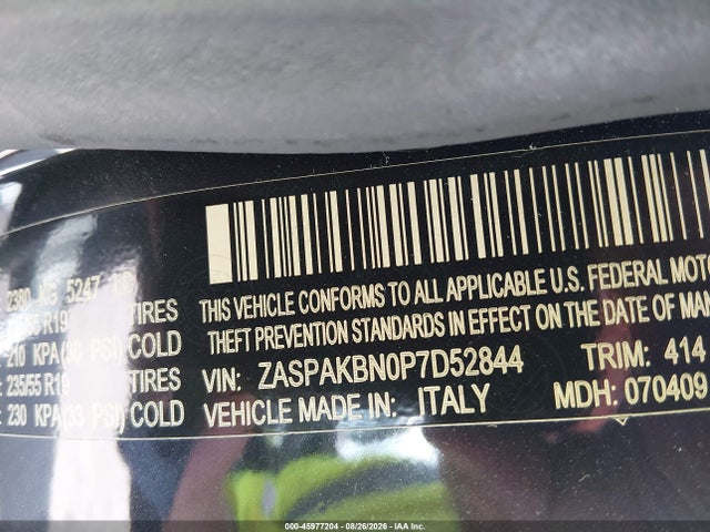 Продаж на аукціоні авто 2023 Alfa Romeo Stelvio Ti Awd, vin: ZASPAKBN0P7D52844, номер лоту: 45977204
