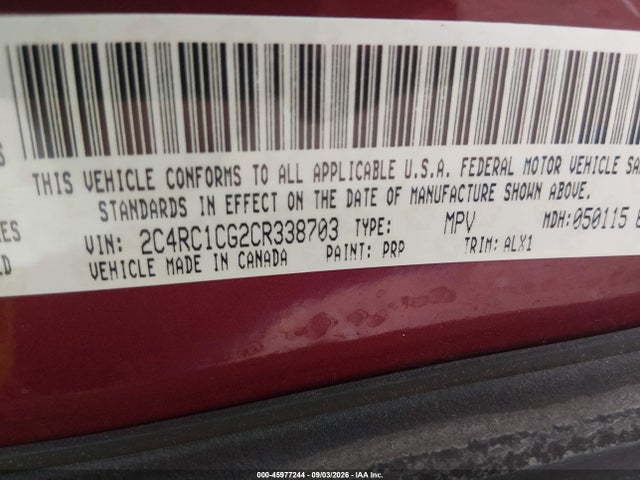 Aukcja sprzedaży 2012 Chrysler Town & Country Touring-l, vin: 2C4RC1CG2CR338703, numer aukcji: 45977244