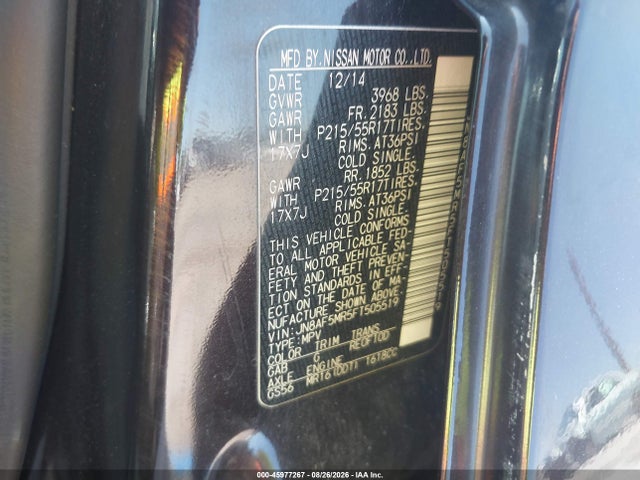 Nissan JUKE S 2015 JN8AF5MR5FT505519 Image 9