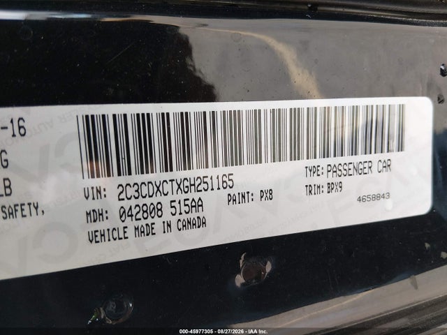 Aukcja sprzedaży 2016 Dodge Charger R/t, vin: 2C3CDXCTXGH251165, numer aukcji: 45977305