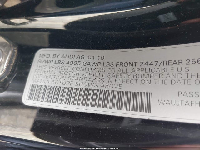 Aukcja sprzedaży 2010 Audi A5 2.0t Premium, vin: WAUJFAFHXAN017198, numer aukcji: 45977548