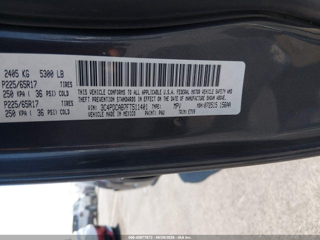 Продаж на аукціоні авто 2015 Dodge Journey Se, vin: 3C4PDCAB7FT511401, номер лоту: 45977672