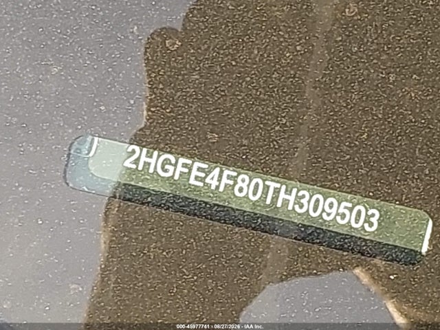 Продажа на аукционе авто 2026 Honda Civic Hybrid Sport/sport Touring, vin: 2HGFE4F80TH309503, номер лота: 45977741