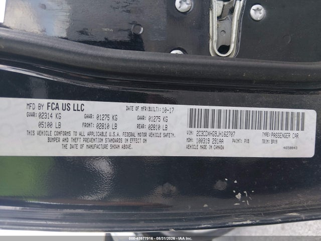 Продаж на аукціоні авто 2018 Dodge Charger Sxt Plus Rwd, vin: 2C3CDXHG9JH162707, номер лоту: 45977916