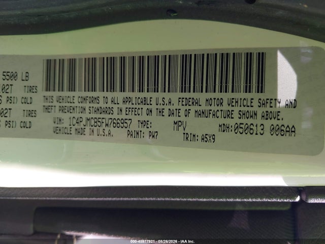 Jeep Cherokee Latitude 2015 1C4PJMCB5FW766957 Image 9