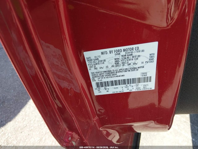 Aukcja sprzedaży 2012 Ford F-150 Xlt, vin: 1FTFX1EF9CFA64340, numer aukcji: 45978114