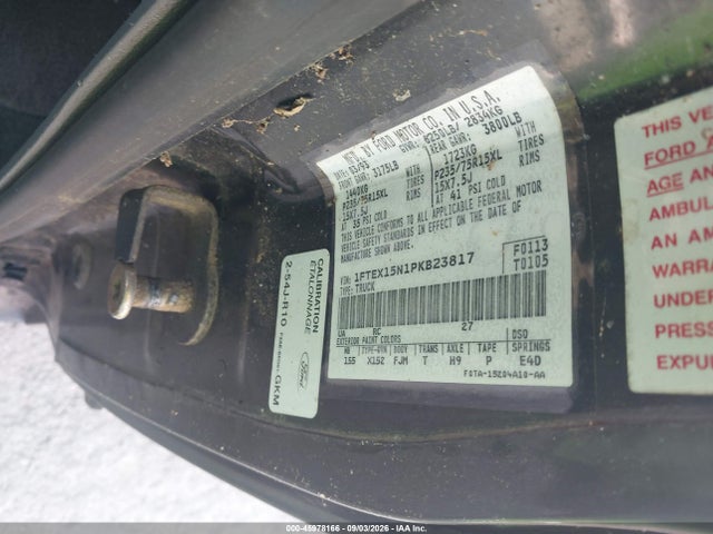 Aukcja sprzedaży 1993 Ford F150, vin: 1FTEX15N1PKB23817, numer aukcji: 45978166