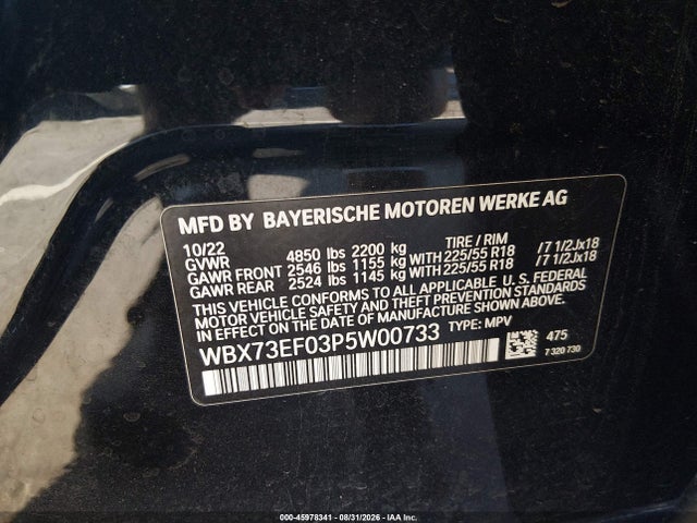 Aukcja sprzedaży 2023 Bmw X1 Xdrive28i, vin: WBX73EF03P5W00733, numer aukcji: 45978341