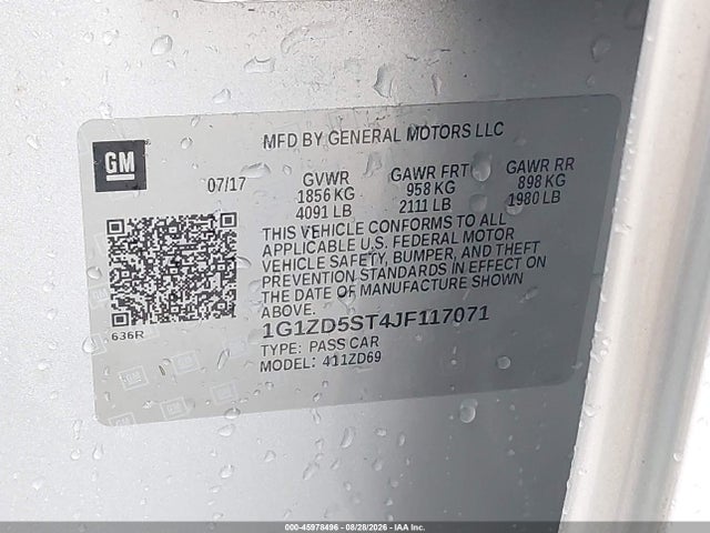 Chevrolet MALIBU LT 2018 1G1ZD5ST4JF117071 Image 9