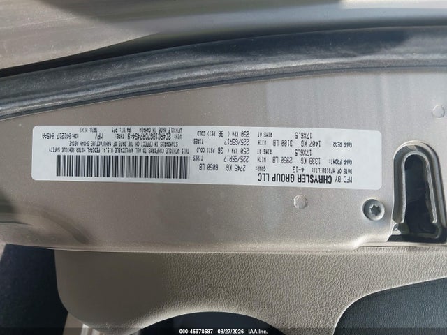 Aukcja sprzedaży 2013 Chrysler Town & Country Touring, vin: 2C4RC1BG7DR745449, numer aukcji: 45978587