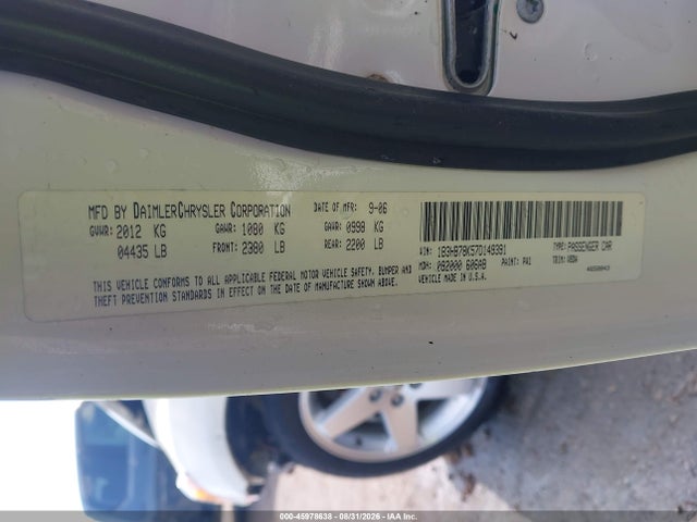 Aukcja sprzedaży 2007 Dodge Caliber R/t, vin: 1B3HB78K57D149391, numer aukcji: 45978638