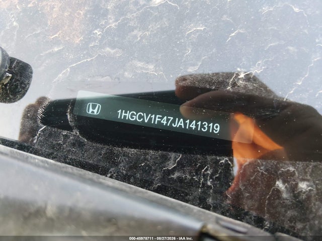 45978711 :رقم المزاد ، 1HGCV1F47JA141319 vin ، 2018 Honda Accord Ex مزاد بيع