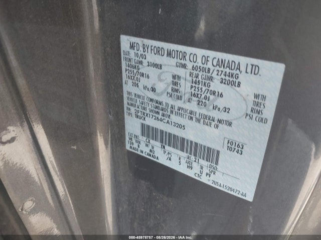 Продаж на аукціоні авто 2004 Ford F-150 Heritage Xl/xlt, vin: 2FTRX17264CA13205, номер лоту: 45978757