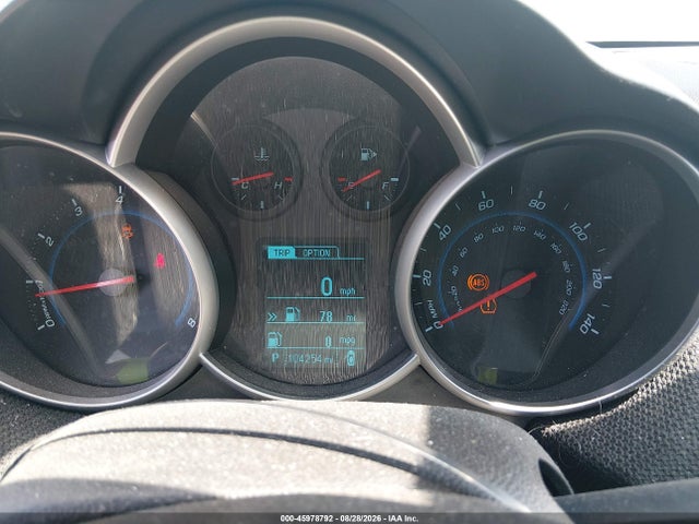 45978792 :رقم المزاد ، 1G1PC5SB4E7293555 vin ، 2014 Chevrolet Cruze 1lt Auto مزاد بيع