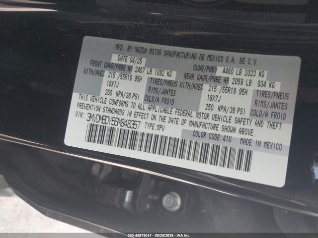 Aukcja sprzedaży 2025 Mazda Cx-30 2.5 Turbo Premium Package, vin: 3MVDMBDY5SM848357, numer aukcji: 45979047