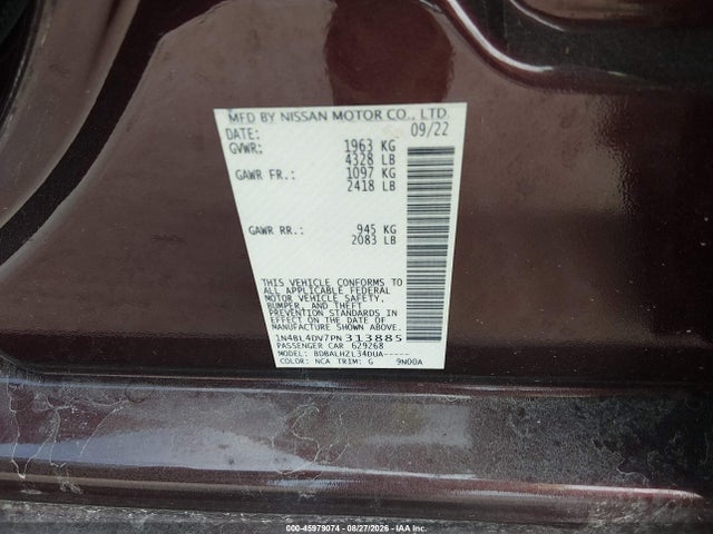 1N4BL4DV7PN313885 Nissan Altima Sv Fwd
