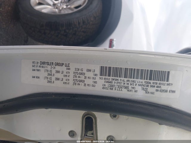Продажа на аукционе авто 2014 Ram 1500 Big Horn, vin: 1C6RR7LT3ES275666, номер лота: 45979263