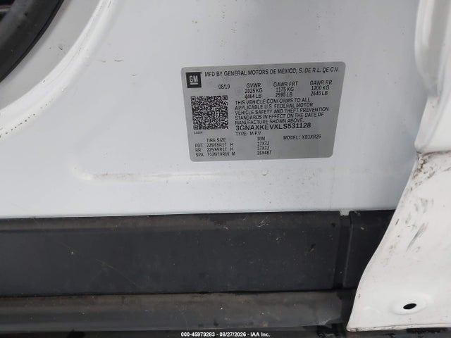 Продажа на аукционе авто 2020 Chevrolet Equinox Fwd Lt 1.5l Turbo, vin: 3GNAXKEVXLS531128, номер лота: 45979283