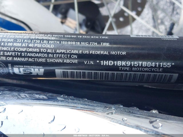 Продажа на аукционе авто 2026 Harley-davidson Fxd, vin: 1HD1BK915TB041155, номер лота: 45979430