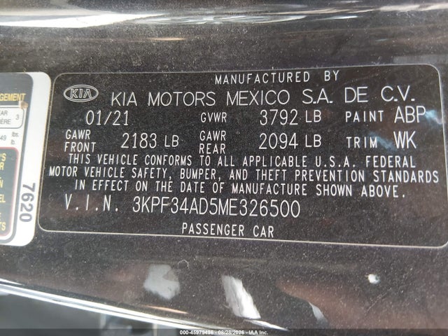 KIA Forte Gt-line 2021 3KPF34AD5ME326500 Image 9