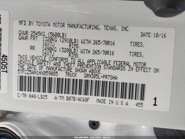 Toyota Tacoma Trd Pro 2017 5TFCZ5AN1HX059085 Image 9