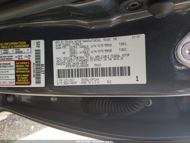 5TFBY5F18LX904205 Toyota Tundra Limited