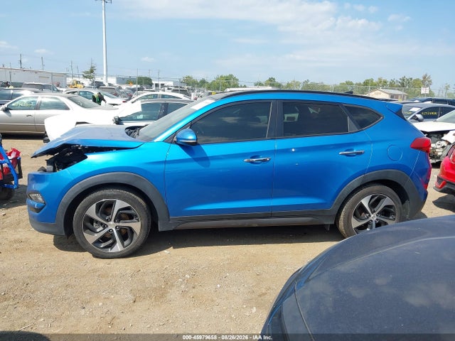 2016 Hyundai Tucson Limited მანქანა იყიდება აუქციონზე, vin: KM8J3CA21GU041815, აუქციონის ნომერი: 45979658