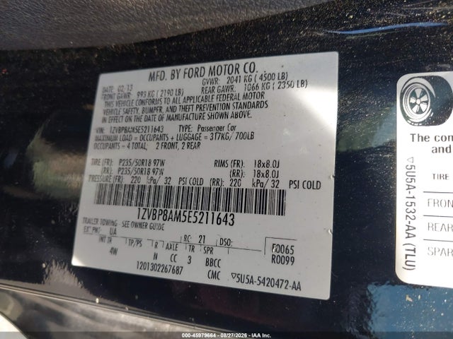 Продажа на аукционе авто 2014 Ford Mustang V6 Premium, vin: 1ZVBP8AM5E5211643, номер лота: 45979664